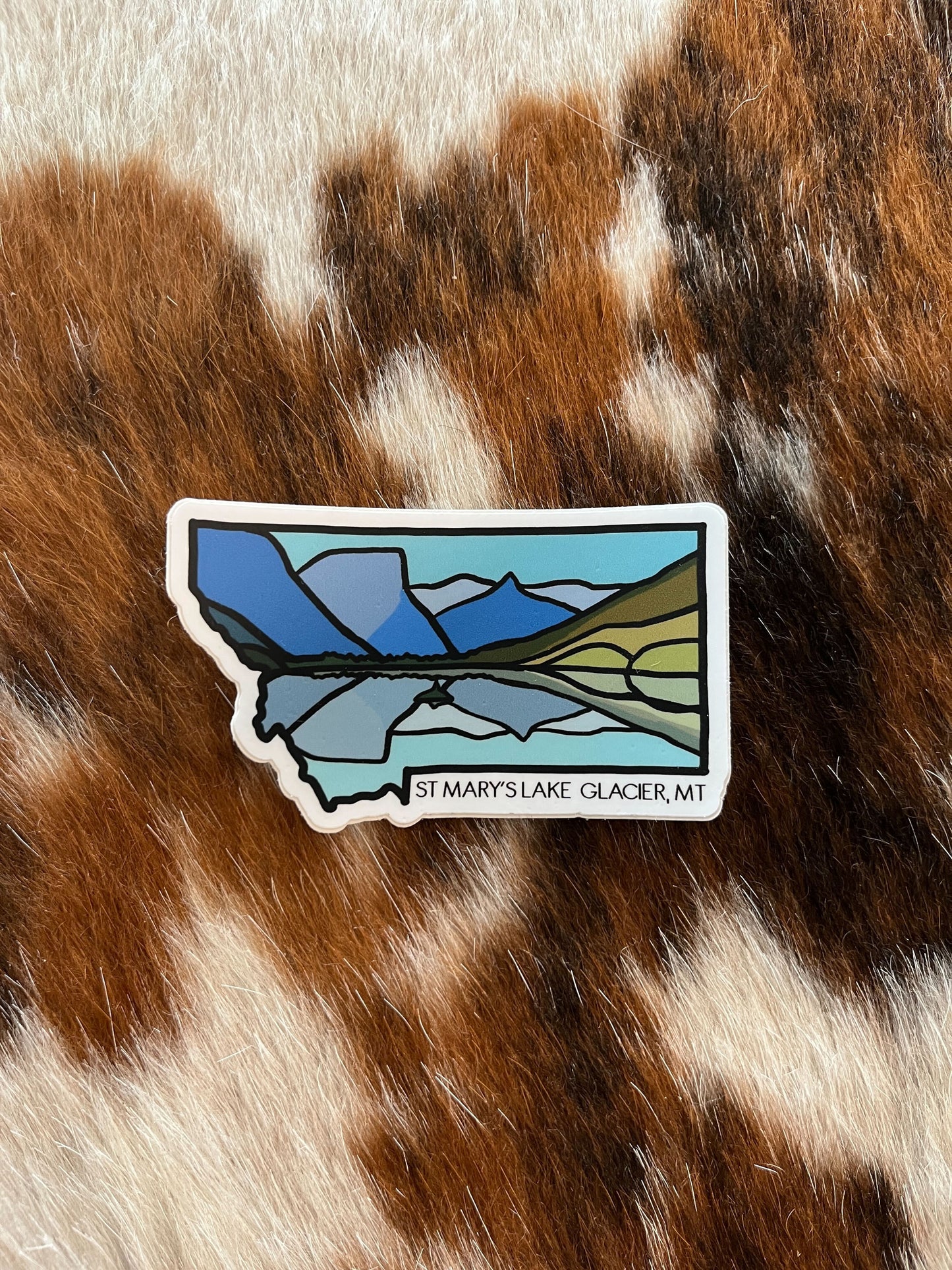 St Mary's Lake, Glacier Park, Montana Sticker