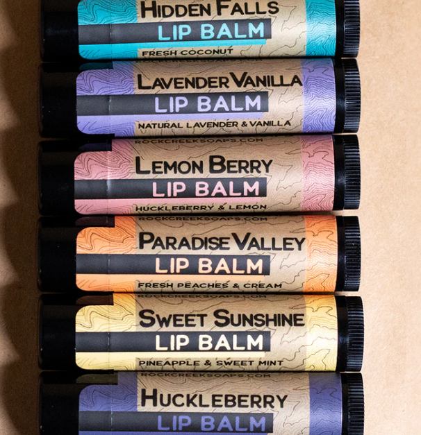 LIP BALM | Huckleberry - with POP Display - Rock Creek Soap