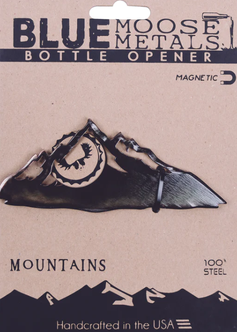 Mountain Range Magnetic Bottle Opener in Bronze