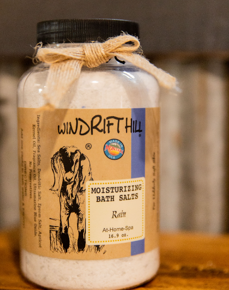 Rain Moisturizing Bath Salts Jar 16.9 oz - Windrifthill Goat Milk