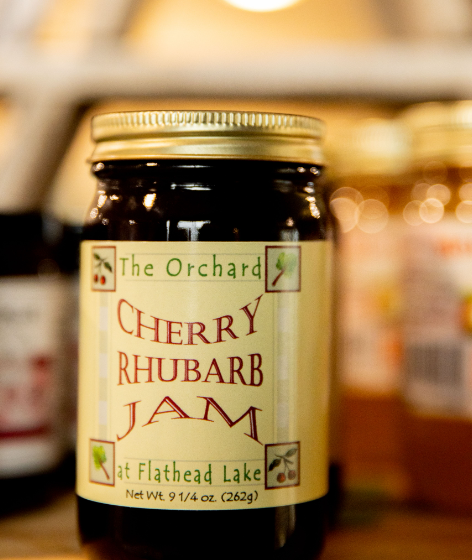 Cherry Rhubarb Organic Jam - The Orchard at Flathead Lake