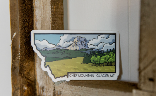 Chief Mountain, Glacier Park, Montana Sticker