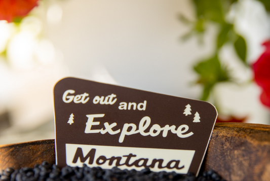 Get out and Explore Trailhead Sign Montana Vinyl Sticker