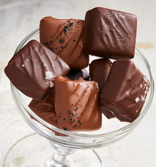 Sea Salt Vanilla Caramels - Posh Chocolate