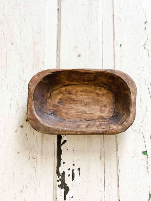 Mini Dough Bowl, Handmade, Farmhouse Décor #B