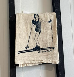 Ski MT Gal Dish Towel - Intrigue Ink